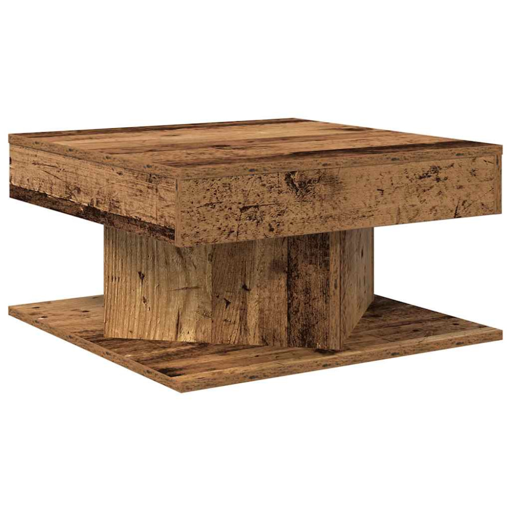 Produktbild för Soffbord åldrat trä 55x55x30 cm konstruerat trä