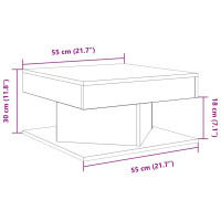 Produktbild för Soffbord åldrat trä 55x55x30 cm konstruerat trä