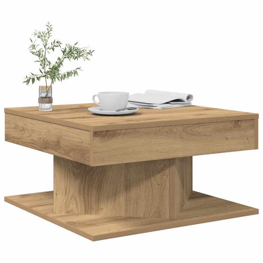 Produktbild för Soffbord artisan ek 55x55x30 cm konstruerat trä