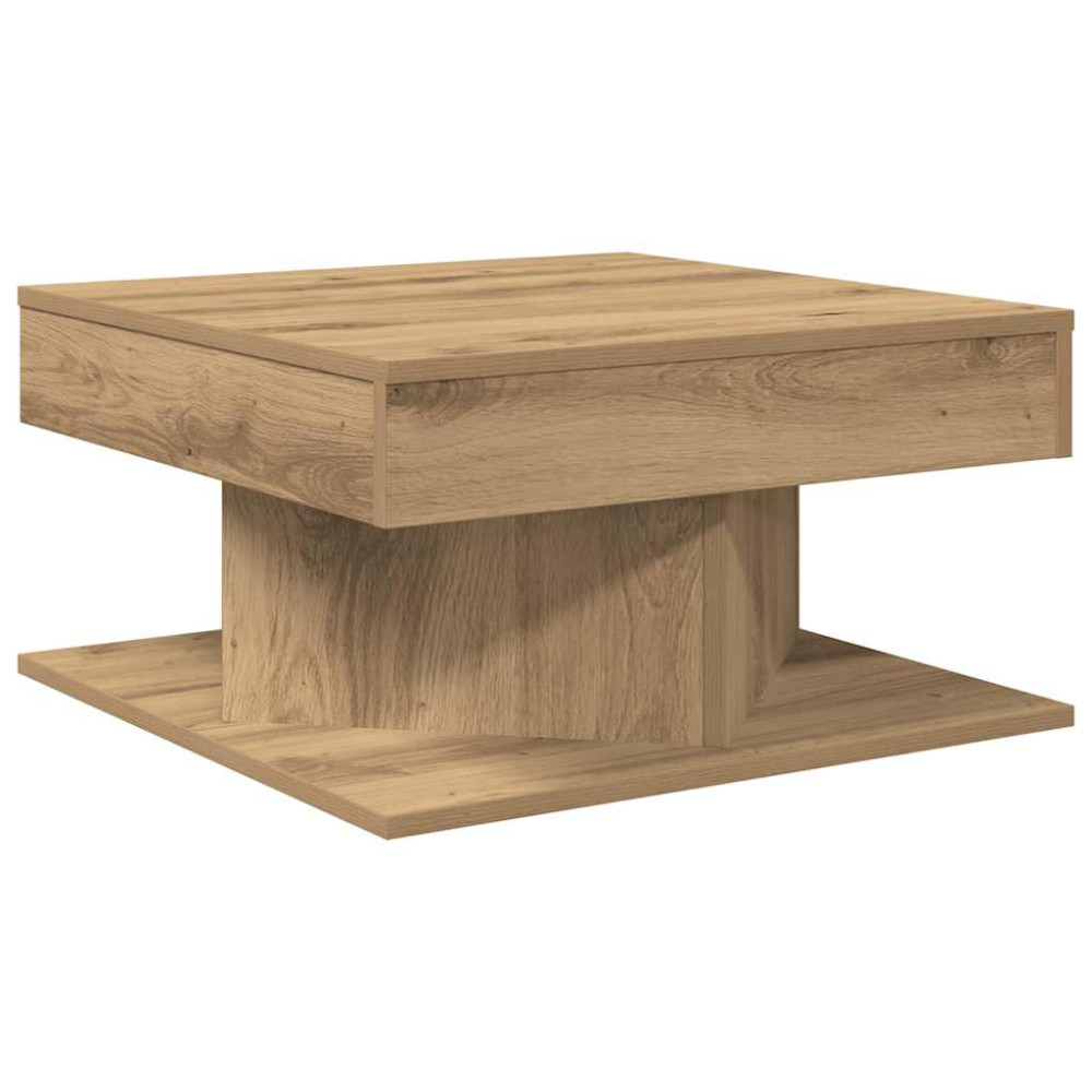 Produktbild för Soffbord artisan ek 55x55x30 cm konstruerat trä