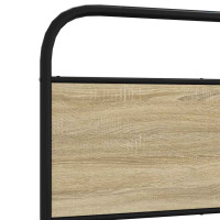 Produktbild för Sängram utan madrass metall sonoma-ek 183x213 cm