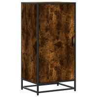 Produktbild för Skohylla rökfärgad ek 48x38x97,5 cm konstruerat trä