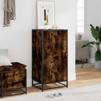 Produktbild för Skohylla rökfärgad ek 48x38x97,5 cm konstruerat trä