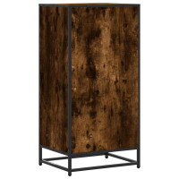 Produktbild för Skohylla rökfärgad ek 48x38x97,5 cm konstruerat trä