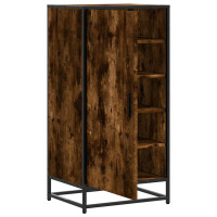 Produktbild för Skohylla rökfärgad ek 48x38x97,5 cm konstruerat trä