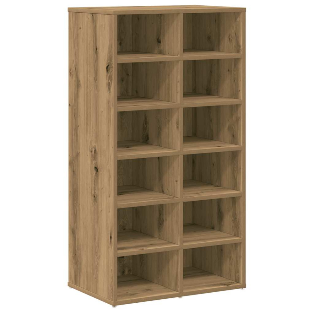 Produktbild för Skohylla artisan ek 54x34x100,5 cm konstruerat trä