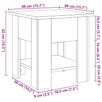 Produktbild för Soffbord artisan ek 40x40x42 cm konstruerat trä