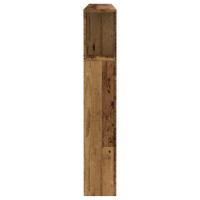 Produktbild för Sänggavel m förvaring åldrat trä 160x18,5x103,5 cm konstr. trä