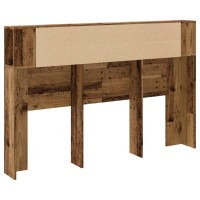 Produktbild för Sänggavel m förvaring åldrat trä 160x18,5x103,5 cm konstr. trä