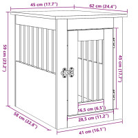 Produktbild för Hundbur artisan ek 45x62x59 cm konstruerat trä