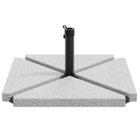 Produktbild för Parasollbasset 5 delar granit och stål