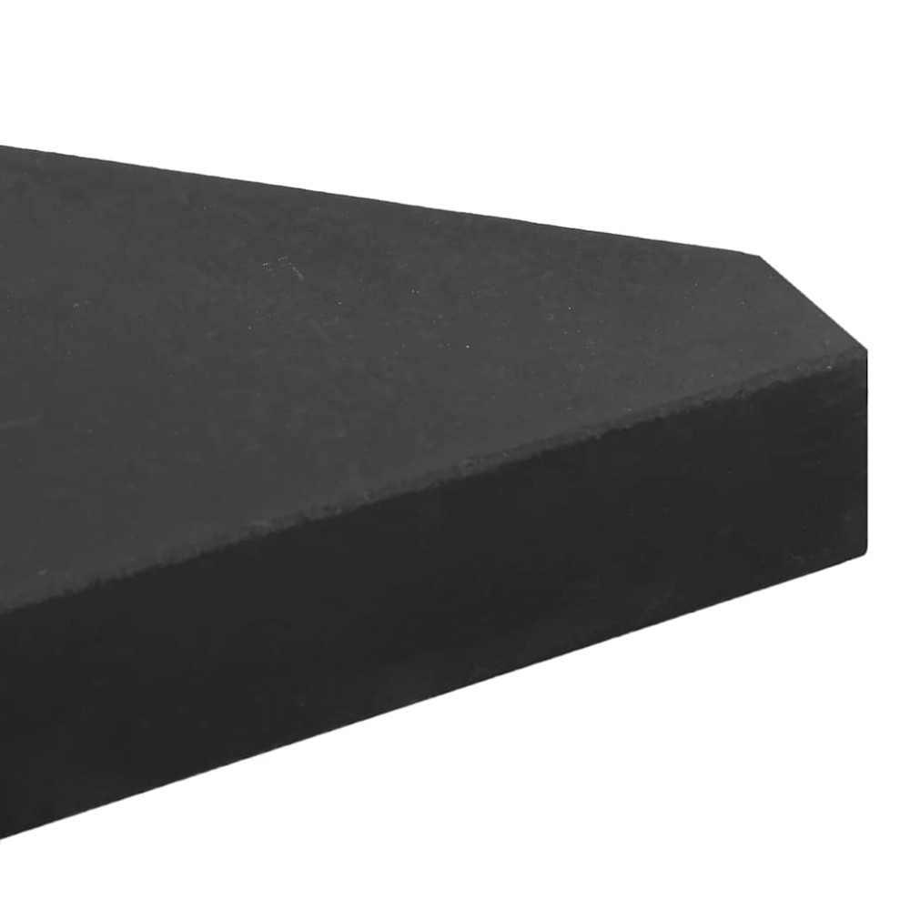 Produktbild för Viktplattor för parasoll 4 st svart granit trekantig 14 kg