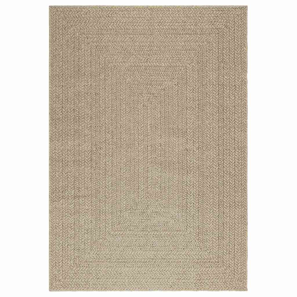 Produktbild för Matta ZIZUR beige 140x200 cm jutelook inomhus och utomhus