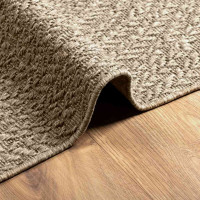 Produktbild för Matta ZIZUR beige 140x200 cm jutelook inomhus och utomhus