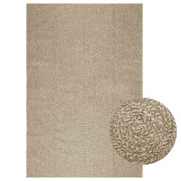 Produktbild för Matta ZIZUR beige 160x230 cm jutelook inomhus och utomhus