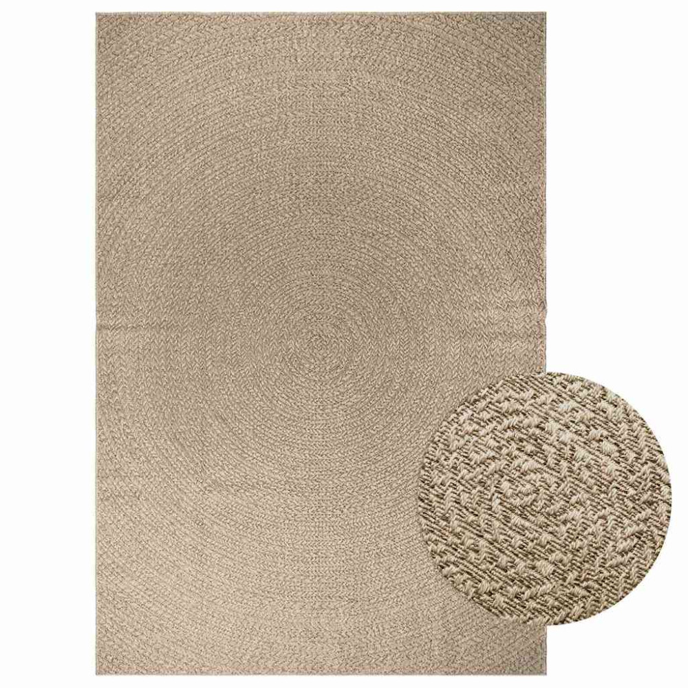 Produktbild för Matta ZIZUR beige 200x290 cm jutelook inomhus och utomhus
