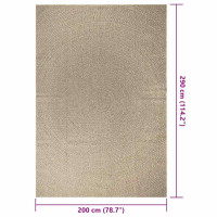 Produktbild för Matta ZIZUR beige 200x290 cm jutelook inomhus och utomhus
