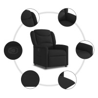 Produktbild för Reclinerfåtölj svart tyg