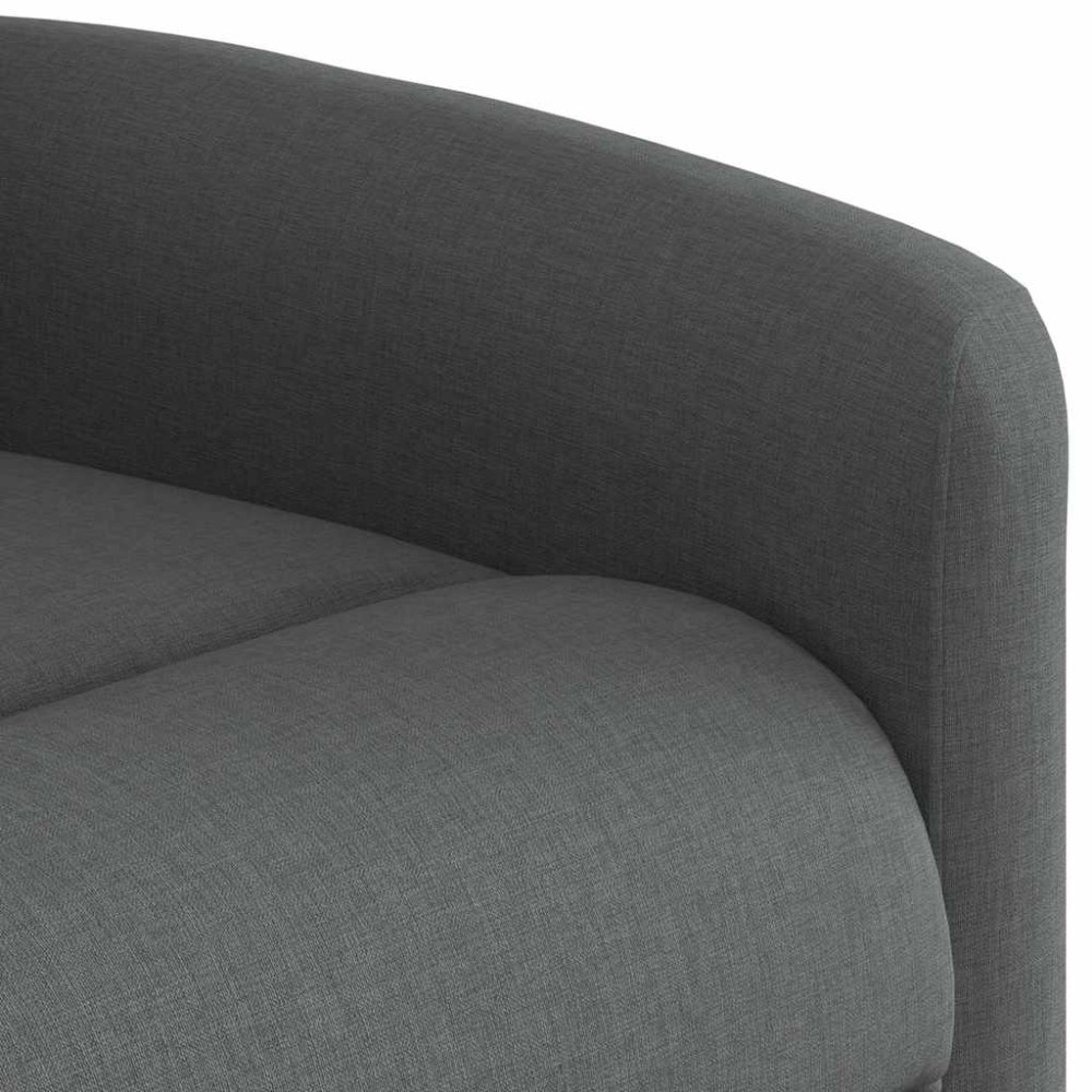 Produktbild för Massagefåtölj mörkgrå tyg