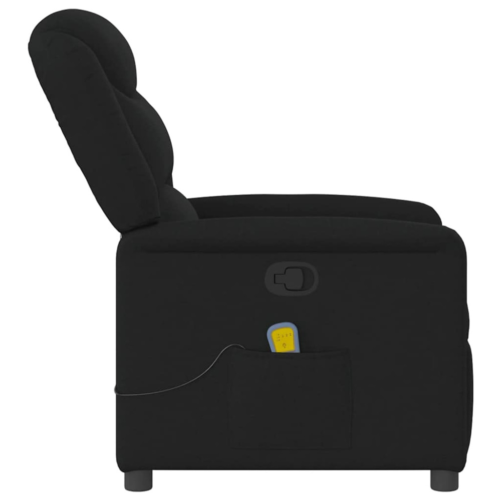 Produktbild för Massagefåtölj svart tyg