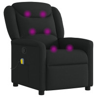 Produktbild för Massagefåtölj svart tyg