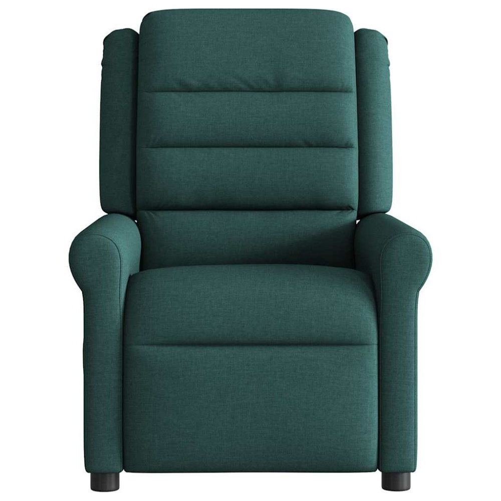 Produktbild för Massagefåtölj mörkgrön tyg