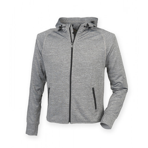 Tombo Ladies Hoodie with Reflective Tape Grey Marl