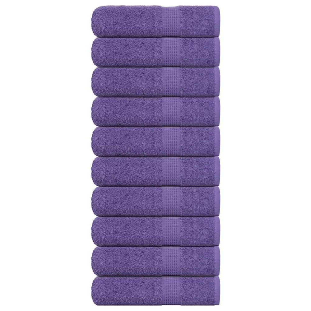 Produktbild för Handdukar FROGN 10 st lila 50x100 cm 360 gsm