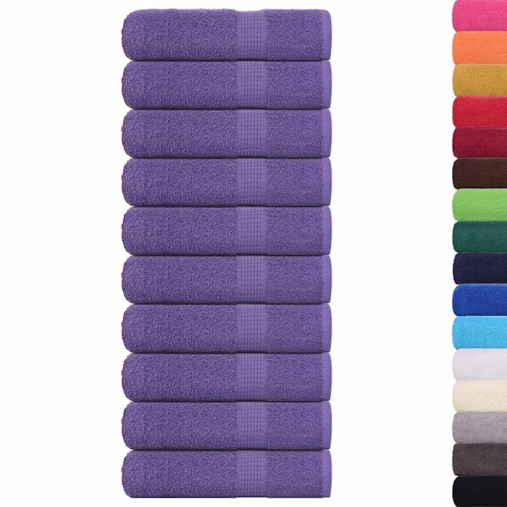 Produktbild för Handdukar FROGN 10 st lila 50x100 cm 360 gsm