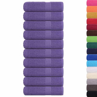Produktbild för Handdukar FROGN 10 st lila 50x100 cm 360 gsm