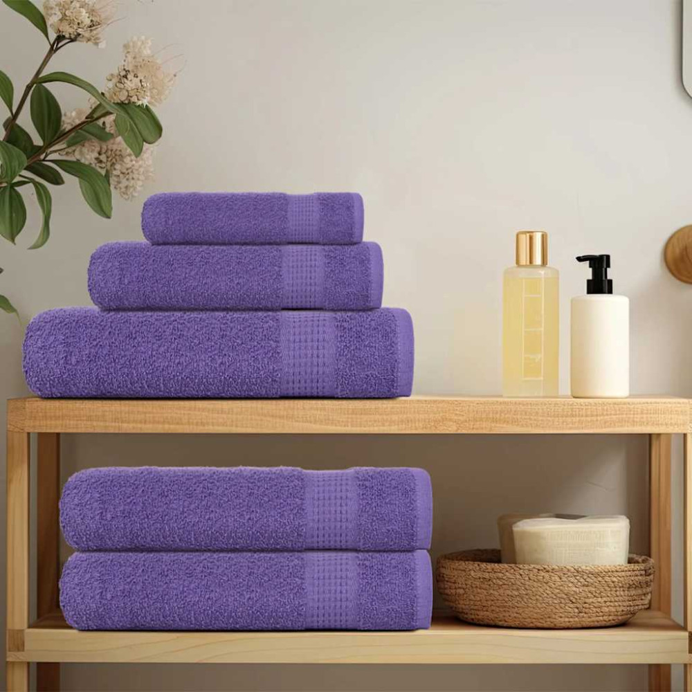 Produktbild för Handdukar FROGN 10 st lila 50x100 cm 360 gsm