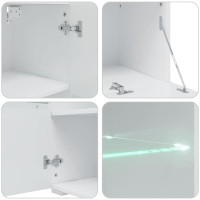 Produktbild för TV-möbler 5 delar med LED-belysning stengrå konstruerat trä