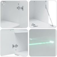 Produktbild för TV-möbler 5 delar med LED-belysning matt indigo konstruerat trä