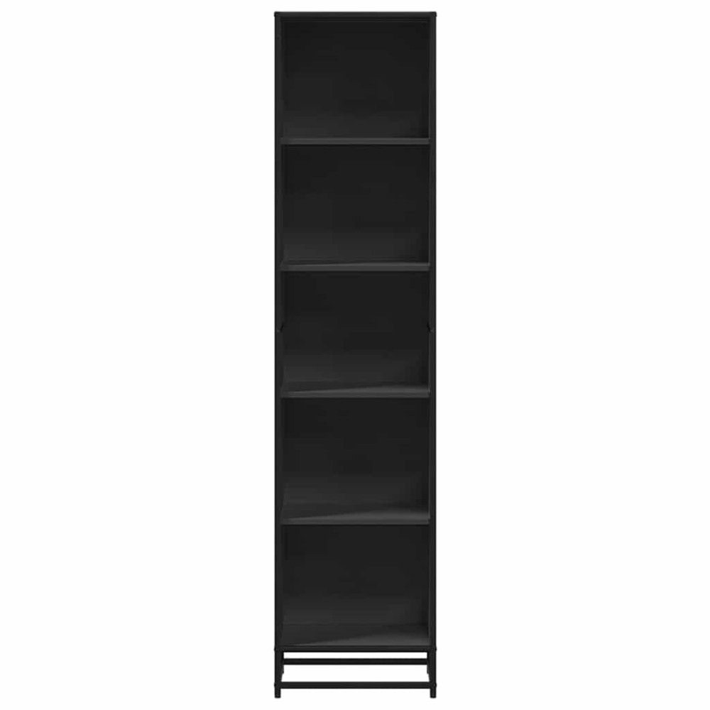 Produktbild för Bokhylla svart 40x35x170,5 cm konstruerat trä