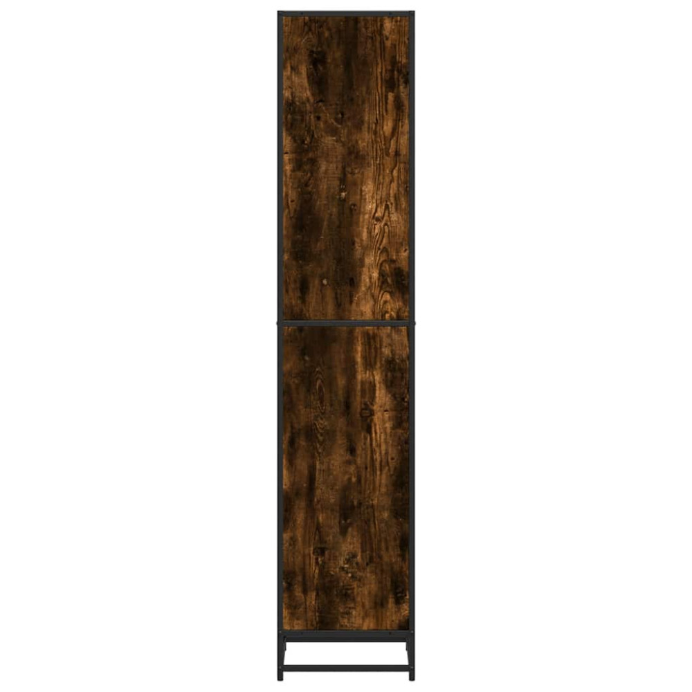 Produktbild för Bokhylla rökfärgad ek 40x35x170,5 cm konstruerat trä