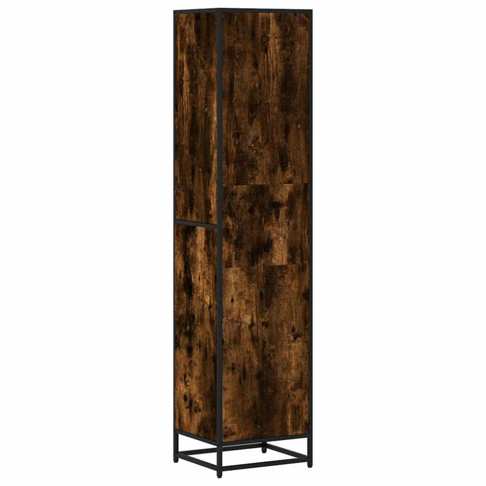 Produktbild för Bokhylla rökfärgad ek 40x35x170,5 cm konstruerat trä