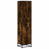 Produktbild för Bokhylla rökfärgad ek 40x35x170,5 cm konstruerat trä
