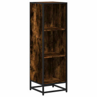 Produktbild för Bokhylla rökfärgad ek 33,5x33x107,5 cm konstruerat trä