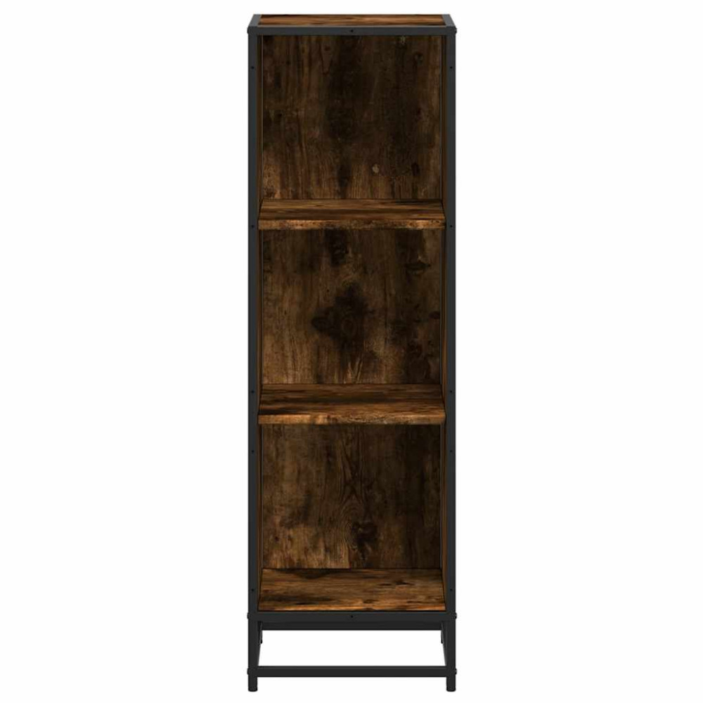 Produktbild för Bokhylla rökfärgad ek 33,5x33x107,5 cm konstruerat trä