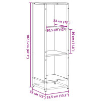 Produktbild för Bokhylla rökfärgad ek 33,5x33x107,5 cm konstruerat trä
