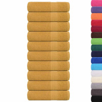 Produktbild för Handdukar FROGN 10 st guld 50x100 cm 360 gsm