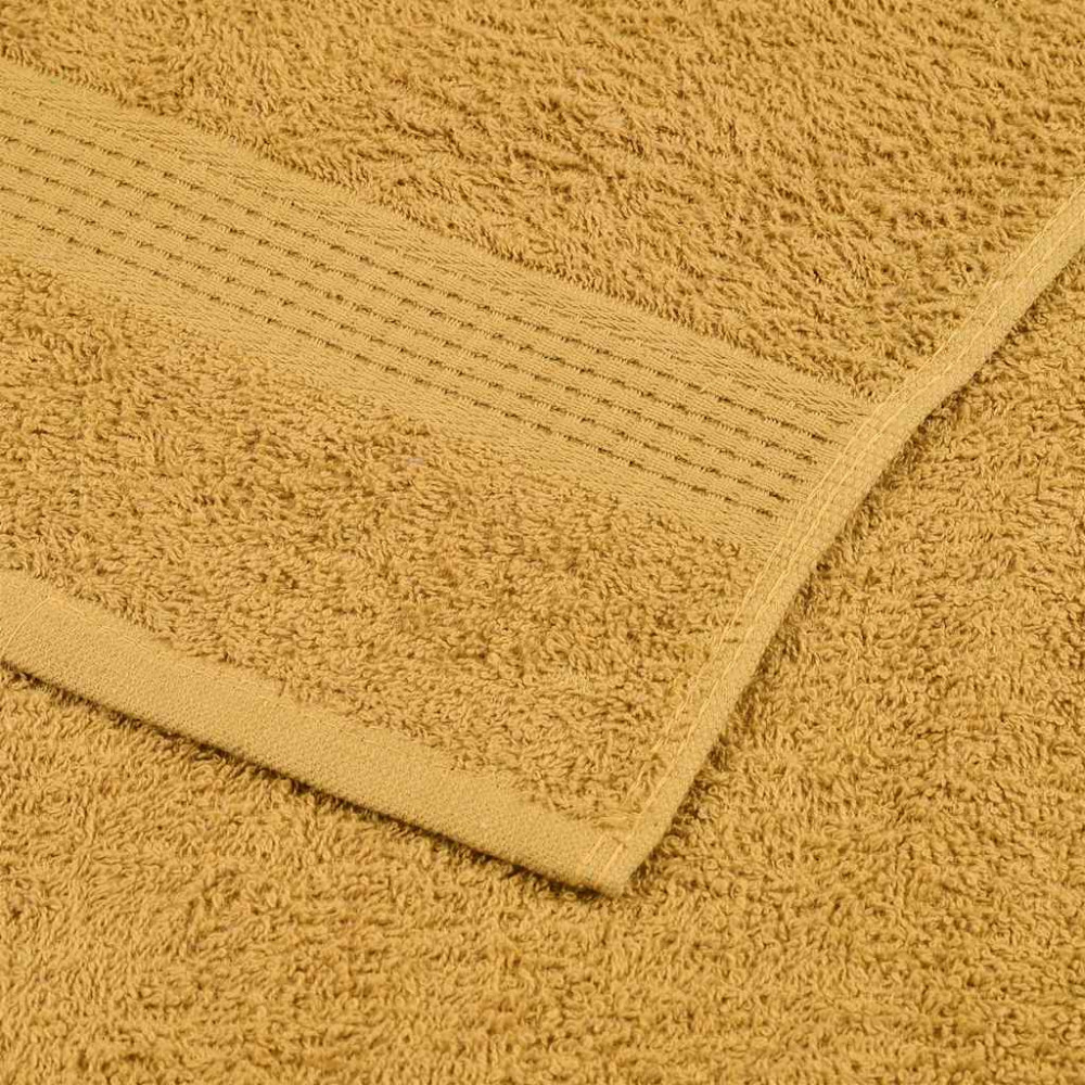 Produktbild för Handdukar FROGN 2 st guld 100x200 cm 360 gsm