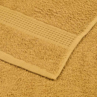 Produktbild för Handdukar FROGN 2 st guld 100x200 cm 360 gsm