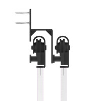 Produktbild för Skjutdörrsbeslag 183 cm stål svart