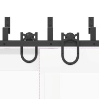 Produktbild för Skjutdörrsbeslag 200 cm stål svart