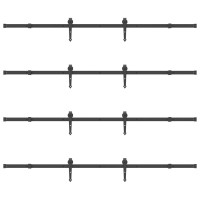 Produktbild för Skjutdörrsbeslag 213,5 cm stål svart