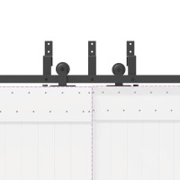 Produktbild för Skjutdörrsbeslag 152,5 cm stål svart