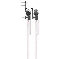 Produktbild för Skjutdörrsbeslag 213 cm stål svart