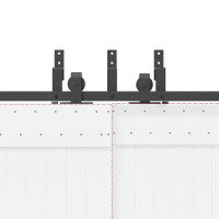 Produktbild för Skjutdörrsbeslag 213 cm stål svart