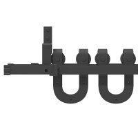 Produktbild för Skjutdörrsbeslag 200 cm stål svart
